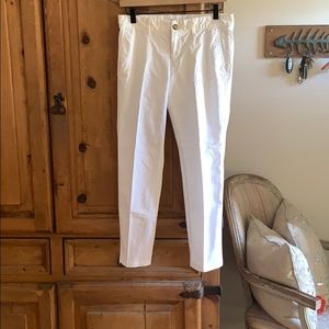 Gap khaki “girlfriend” white poplin cotton